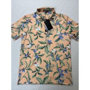 New Bad Birdie Polo shirt Men's Size Small Golf Tropical Design NWT